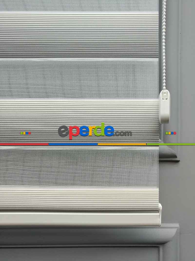 2025 Sezonu - Degrade Renk Geçişli Micro Pileli (pilise) Zebra Perde- Gri