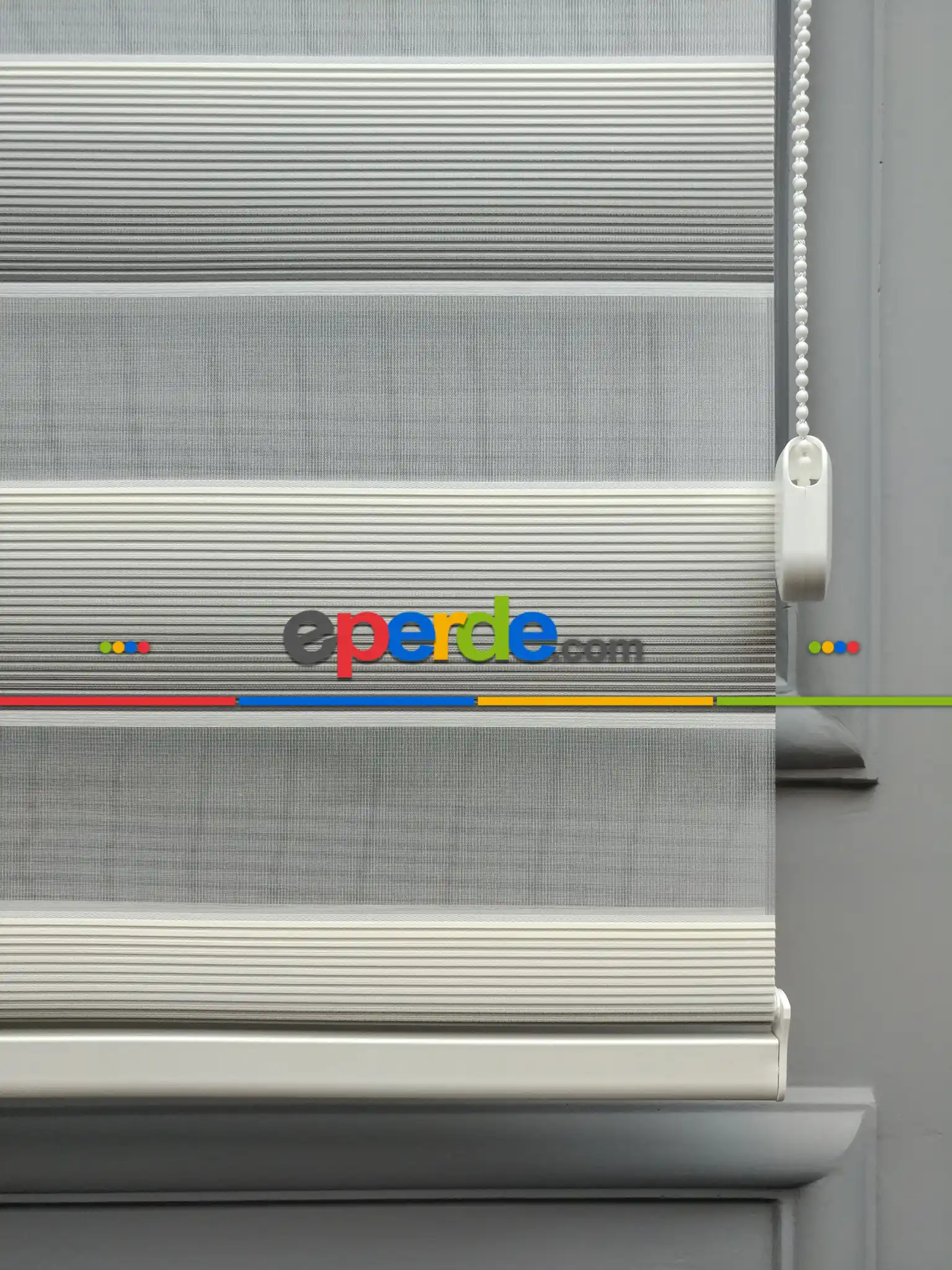 2025 Sezonu - Degrade Renk Geçişli Micro Pileli (pilise) Zebra Perde- Gri