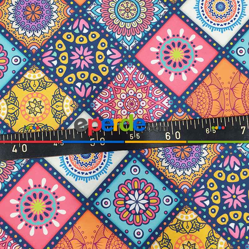 Mutfak Fon Perde Baskılı K489 E- Yeşil