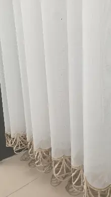 Modern Tarz Tasarım Comely Desen Tül Ütü İstemez