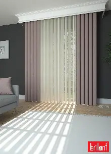 Brillant Akıllı Tül Perde Pudra Pembe Renkli Tül Dikey Zebra Perde Düz 1. Kalite