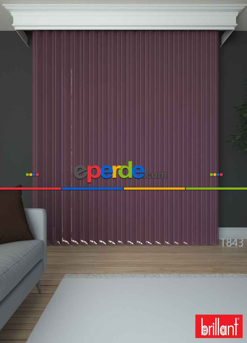 Brillant Akıllı Tül Perde Fuşya Renkli Tül Dikey Zebra Perde Düz 1. Kalite