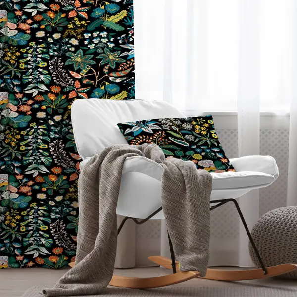 Çiçekli Fon Perde Evim 624 Kumaşı Kalındır Duck Bezi Değildir