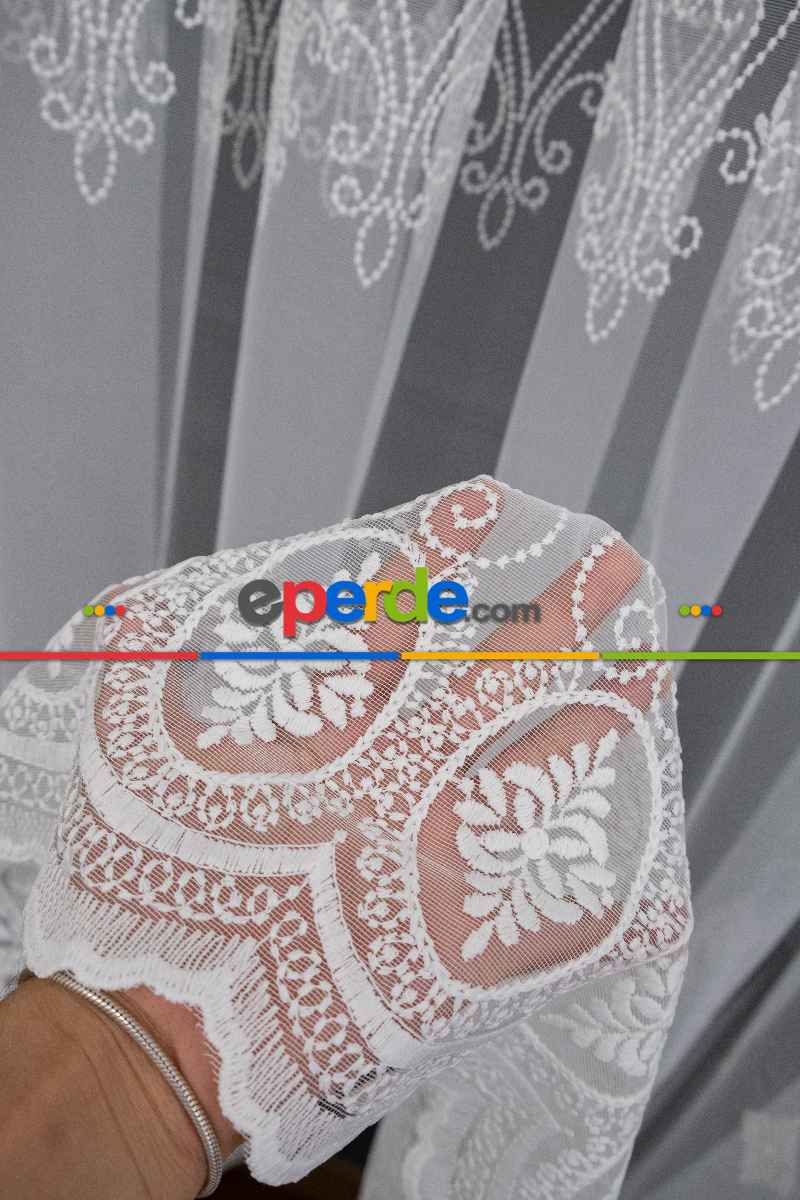 Yatak Odası - Brillant Tül Salon Damask Desen Tarz Moda Yeni Nakış İşlemeli Tül