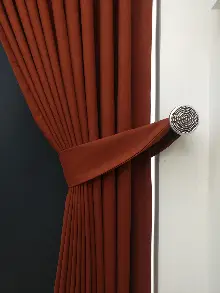 Düz Renk Dökümlü Fon Perde (150)- Tarçın