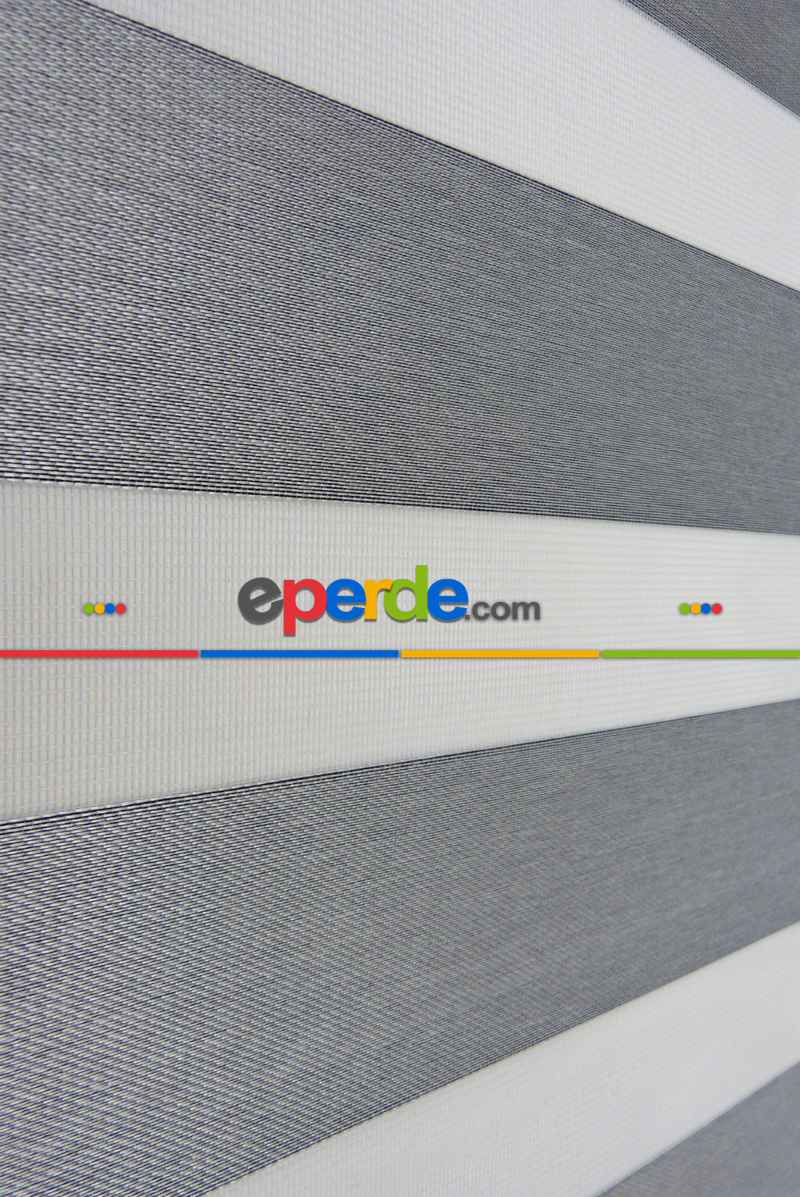 Karartma Zebra Perde Blackout) Işık Geçirmez- Gri-füme-antrasit