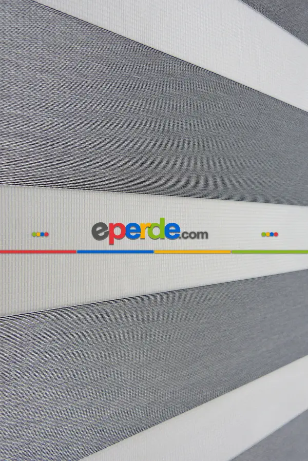 Mutfak- Karartma Zebra Perde Blackout) Işık Geçirmez- Gri-füme-antrasit