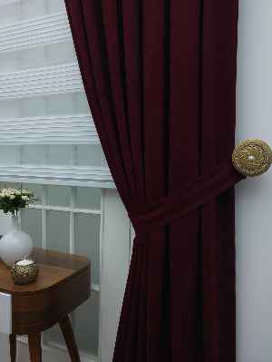 Mürdüm Düz Fon Perde (280 Eninde)- Mürdüm