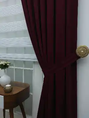 Mürdüm Düz Fon Perde (280 Eninde)- Mürdüm