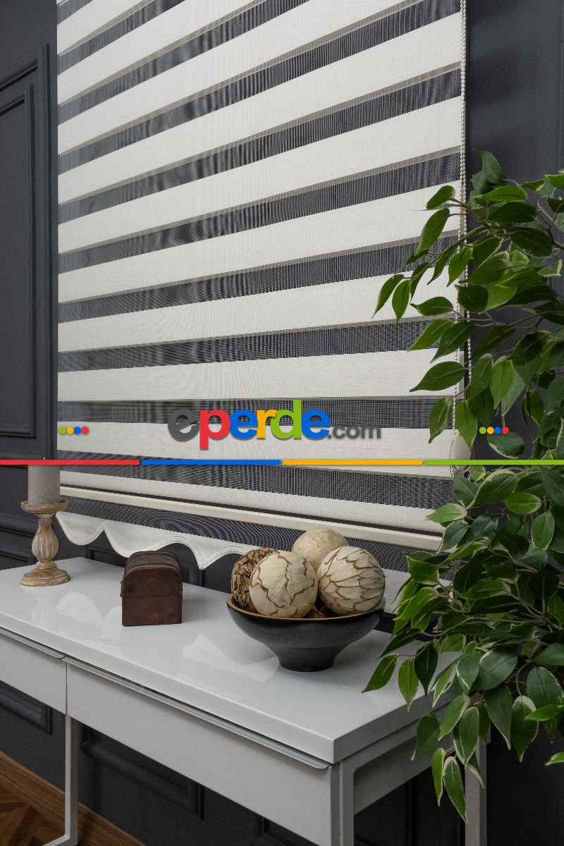 Krem Bambu Zebra Perde 80x200