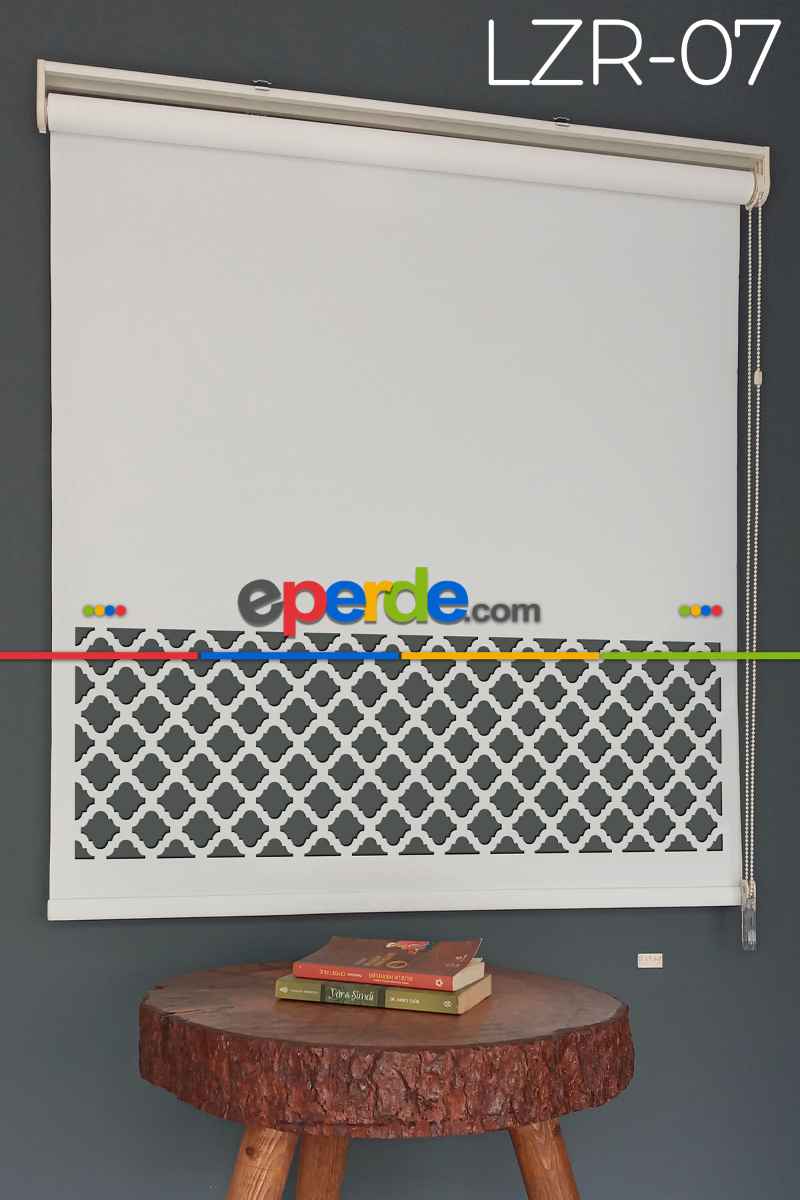 Halim Perdesan 30 Cm Lazer Kesim Kalın Mat Stor Perde, Lazer Kesimli Stor Perde