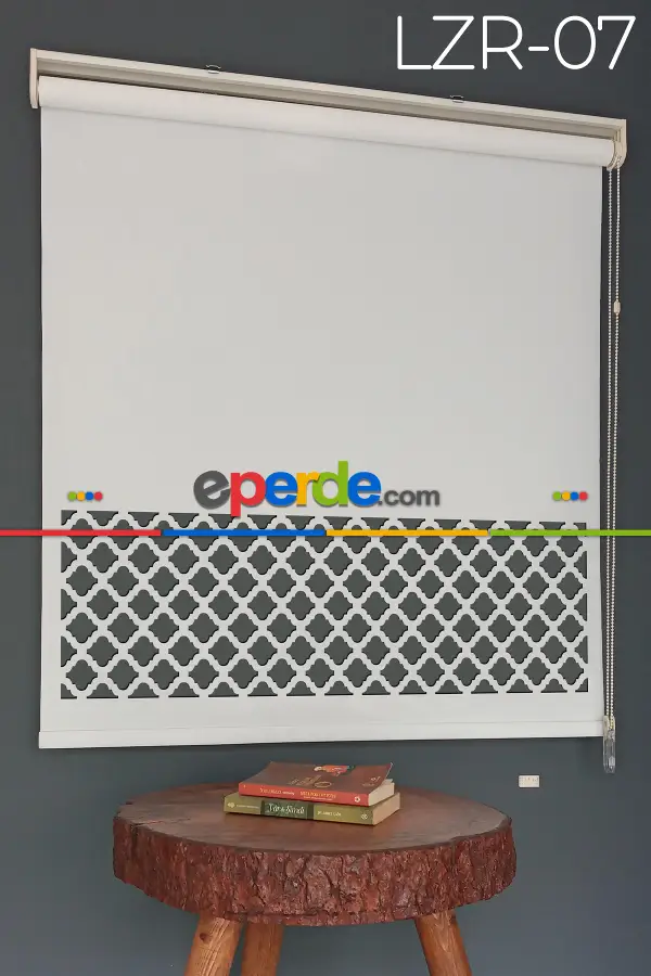 Halim Perdesan 30 Cm Lazer Kesim Kalın Mat Stor Perde, Lazer Kesimli Stor Perde