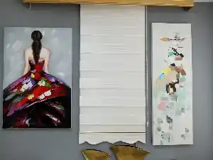 Oturma Odası - Zebra Perde Geniş Pileli(pliseli) Krem Renk 2021 Sezonu A Kalite Zebra Perde- Krem