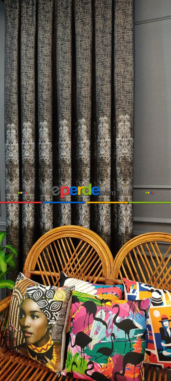 Yatak Odası - 2025 Elit Modern Dokuma Fon Perde - 100 Cm 1 Kanat 50cm X 1cm 