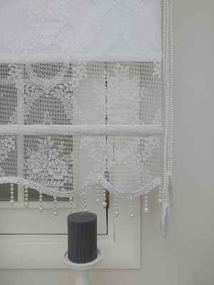 Çiftli Sistem Örme Tül Stor Perde Ve Stor Perde Utah 01- Ekru