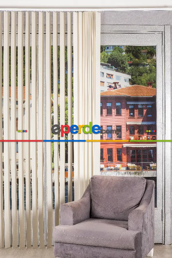 Fırsat !!!!pvc Dikey Perde 1. Kalite-- Krem