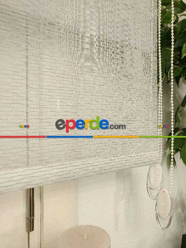 Oturma Odası - Tül Stor Yeni Sezon Elit Boğma Tül Beyaz Gri- Beyaz-gri Açık 214