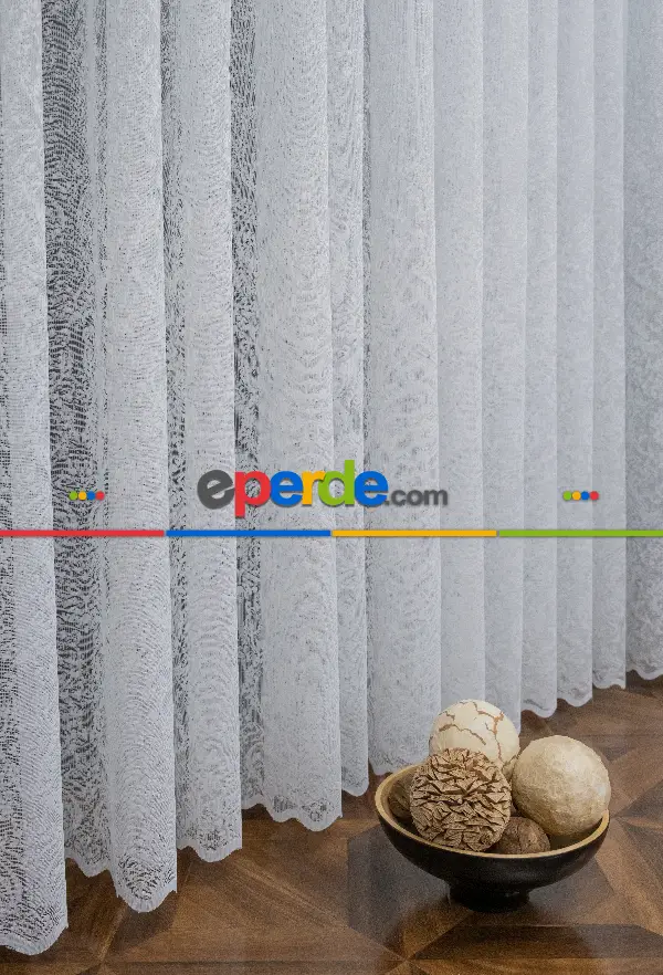 Taç Pırlanta Örme Tül Ekru