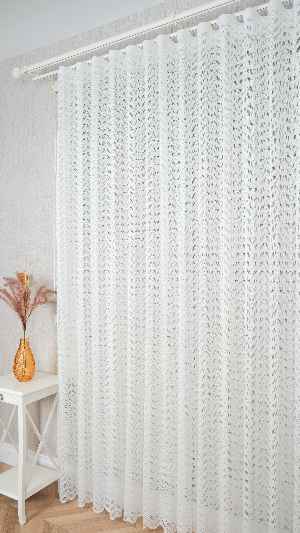 Ekru Nakışlı Tül Perde, Ağır Gramajlı Premium Seri, 7 Renk