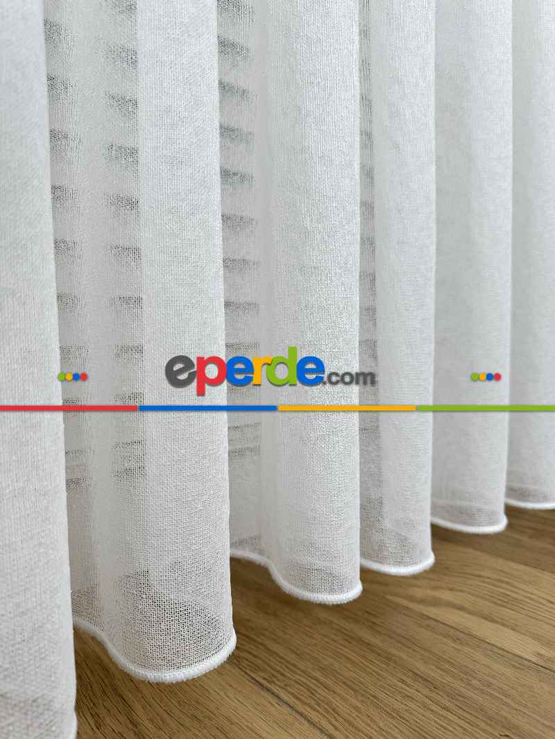 Brillant Keten Tül Perde, Premium Seri, Kurşunlu Tül