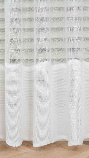 Ekru Etek Bantlı Tül Perde, Ağır Gramajlı Premium Seri