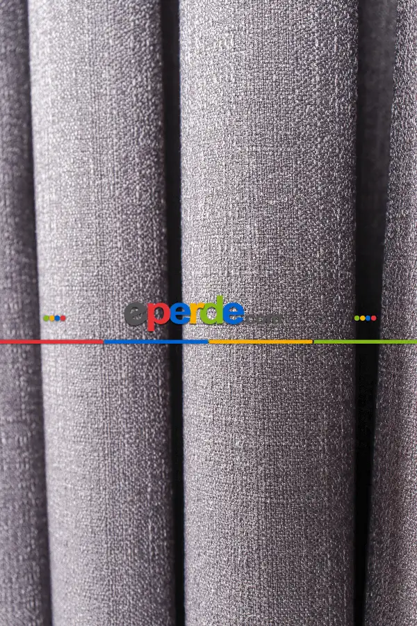 Oturma Odası Gri Jakar Dokuma Fon Perde