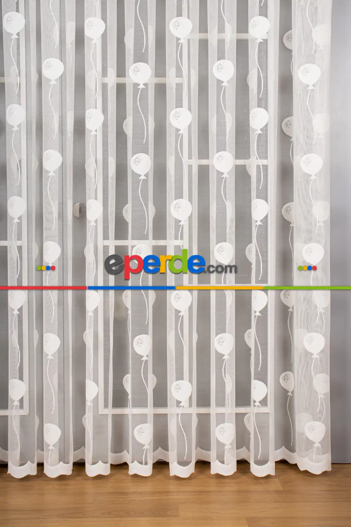 Genç Ve Çocuk Odası Balon Desenli Tül Perde