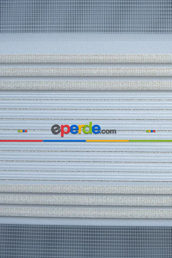 Salon Zebra Perde - Zebra Perde Simli Pileli Yüksek Kalite Pliseli Zebra - Kornişe Kolay Montaj Ayağı Seçenekli - Standart Metal Kasalı