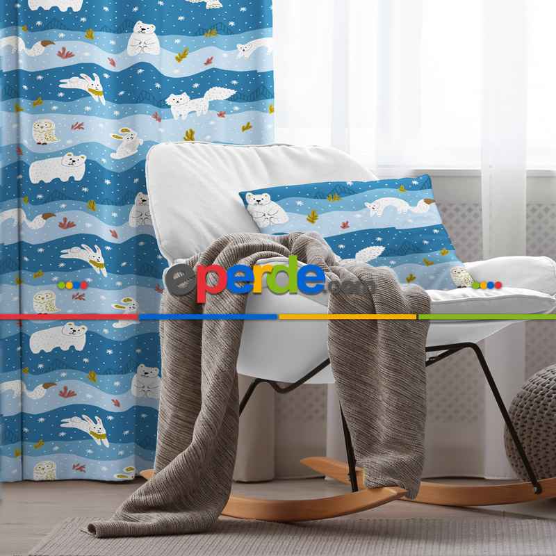 Çocuk Odası Fon Perde Evim 677 Kumaşı Kalındır Duck Bezi Değildir