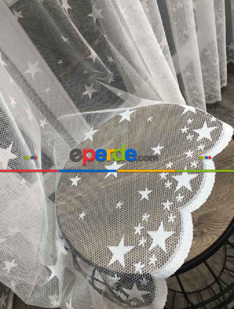 Yıldız Desenli Örme Tül, Çocuk Odası Tülü