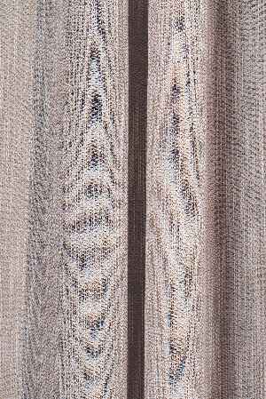 Yeni Sezon Çizgili Ekru Keten Görünümlü Tül Perde
