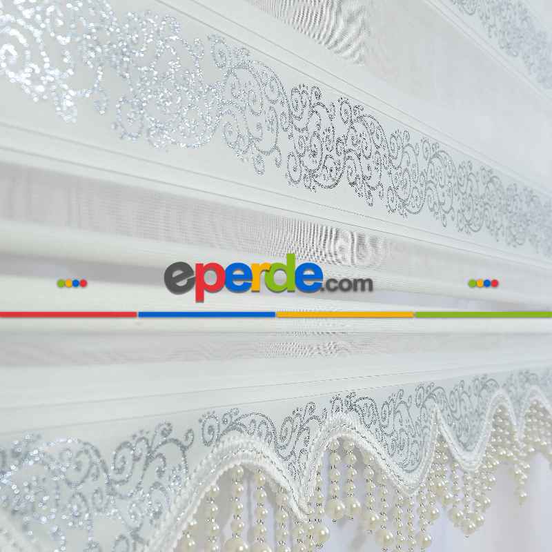 Boncuklu Zebra Perde 120x200