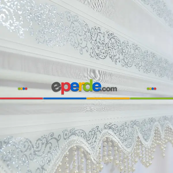 Boncuklu Zebra Perde 120x200