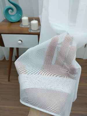 Perdeks Home Tül Perde 11 Lux Series- Ekru - Kurşunlu Tül