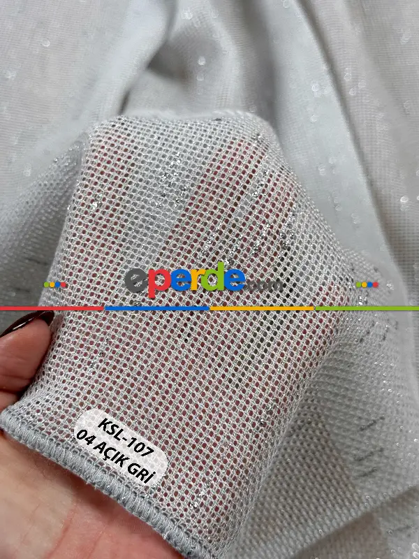 Simli Özel İplik Doğal Doku Düz Tül Perde - Özel Dokuma Ağır Gramajlı Premium