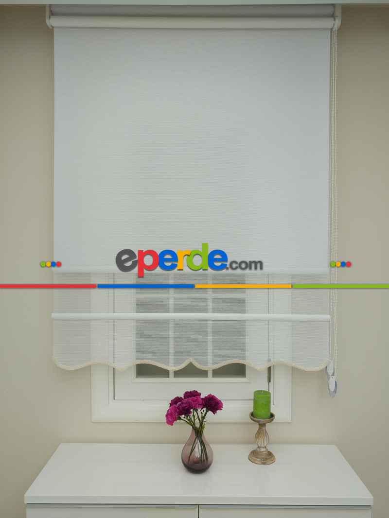 Mutfak - Çiftli Sistem Hasır Desen Ekru- Ekru