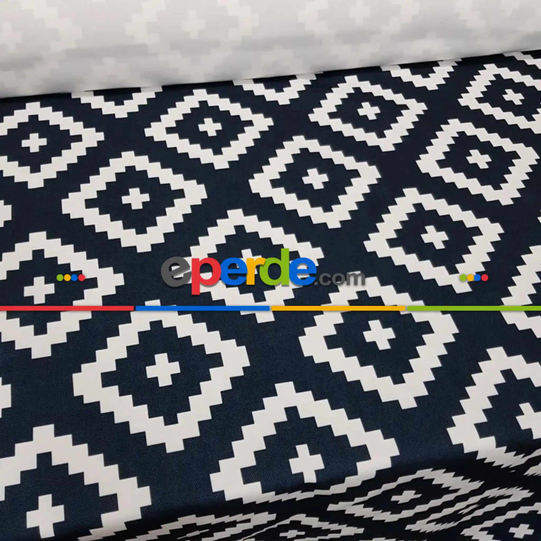 Siyah Mutfak Perdesi Kanat Fon Perde Modern Desenli- Siyah