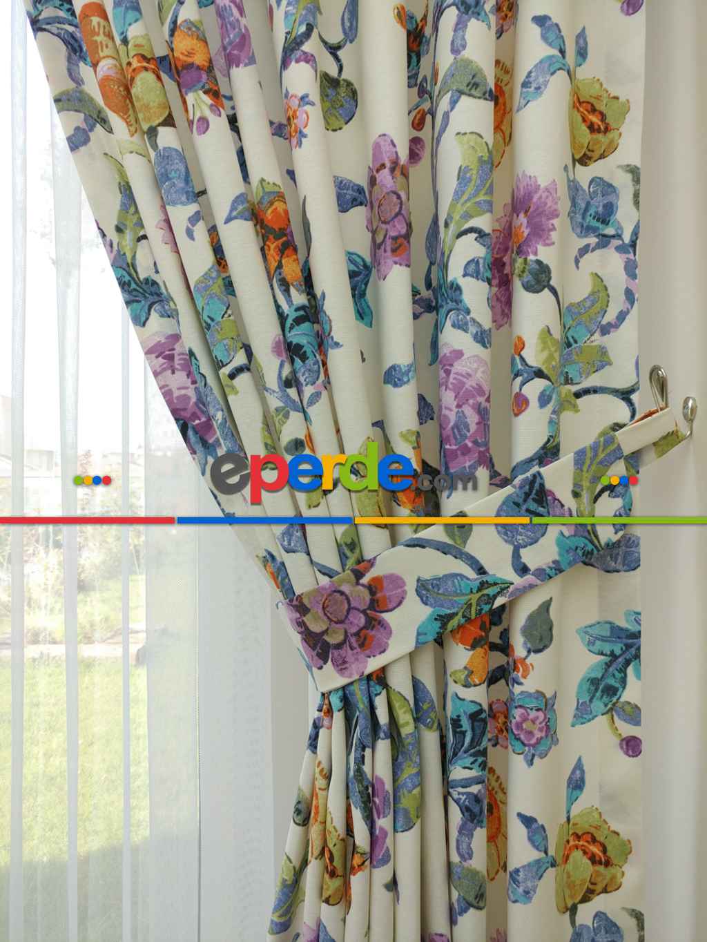 Mutfak Fon Perde-  Çok Renkli 3