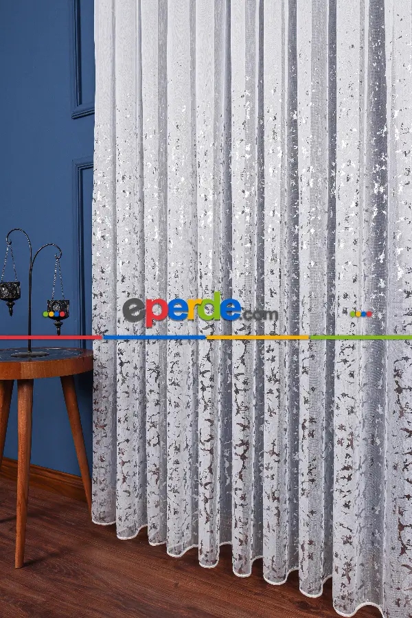 Salon - Siyah Yüksek Kalite Armür Dokuma Ttm Zemin Kaplamalı Tül Perde