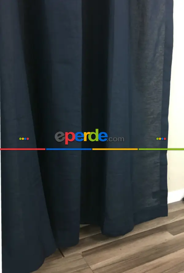 Düz Keten Fon Perde - Füme (ince)- Füme