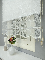 Yatak Odası - Çiftli Sistem Tül Ve Stor Perde - Ekru Renk Ekru