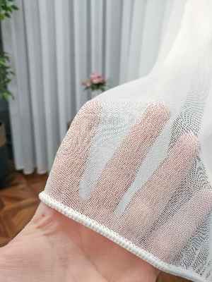 Özel Bambu Keten Tül Perde- Ekru