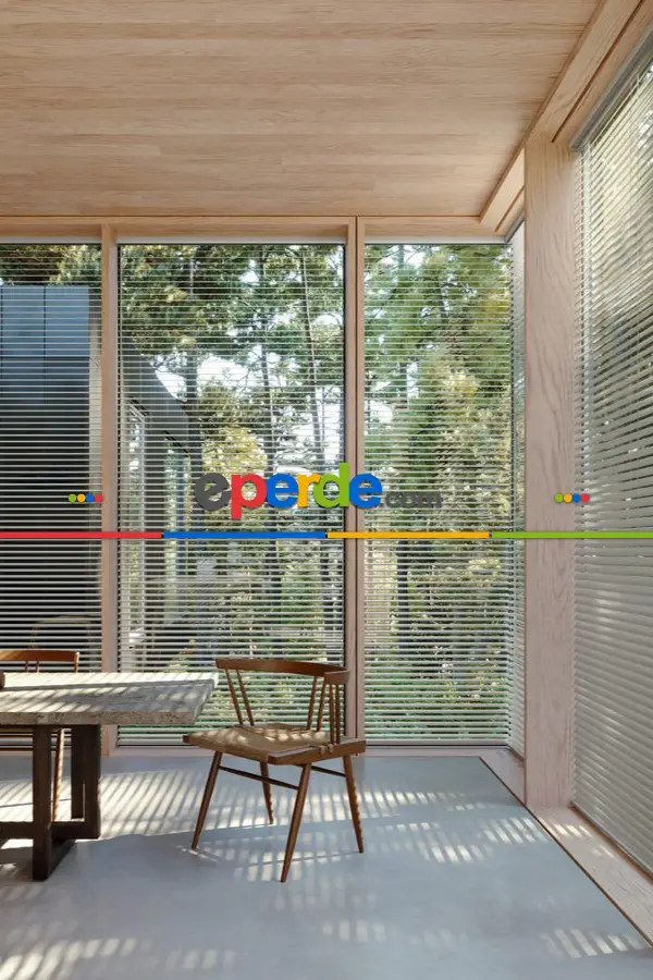 Mutfak - Oda Perde - 50mm Metal Jaluzi Perde, Polywood, Ahşap Görünümlü, Alev Almaz, Antrasit, Siyah Ve Ahşap Tonlarında
