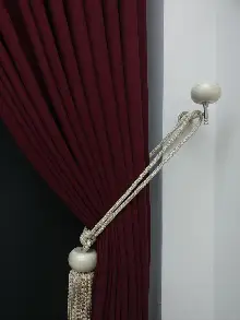 Düz Renk Dökümlü Fon Perde (150)- Bordo