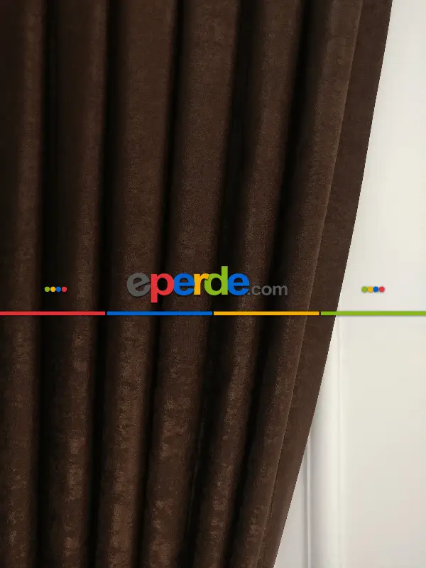 Salon - Soft Fon Perde Sütlü Kahve Dökümlü En - Sütlü Kahve