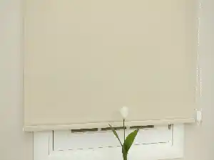 Yıkanabilir Pvc Simli Lüx Stor Perde - Koyu Krem 1. Kalite- Krem Koyu