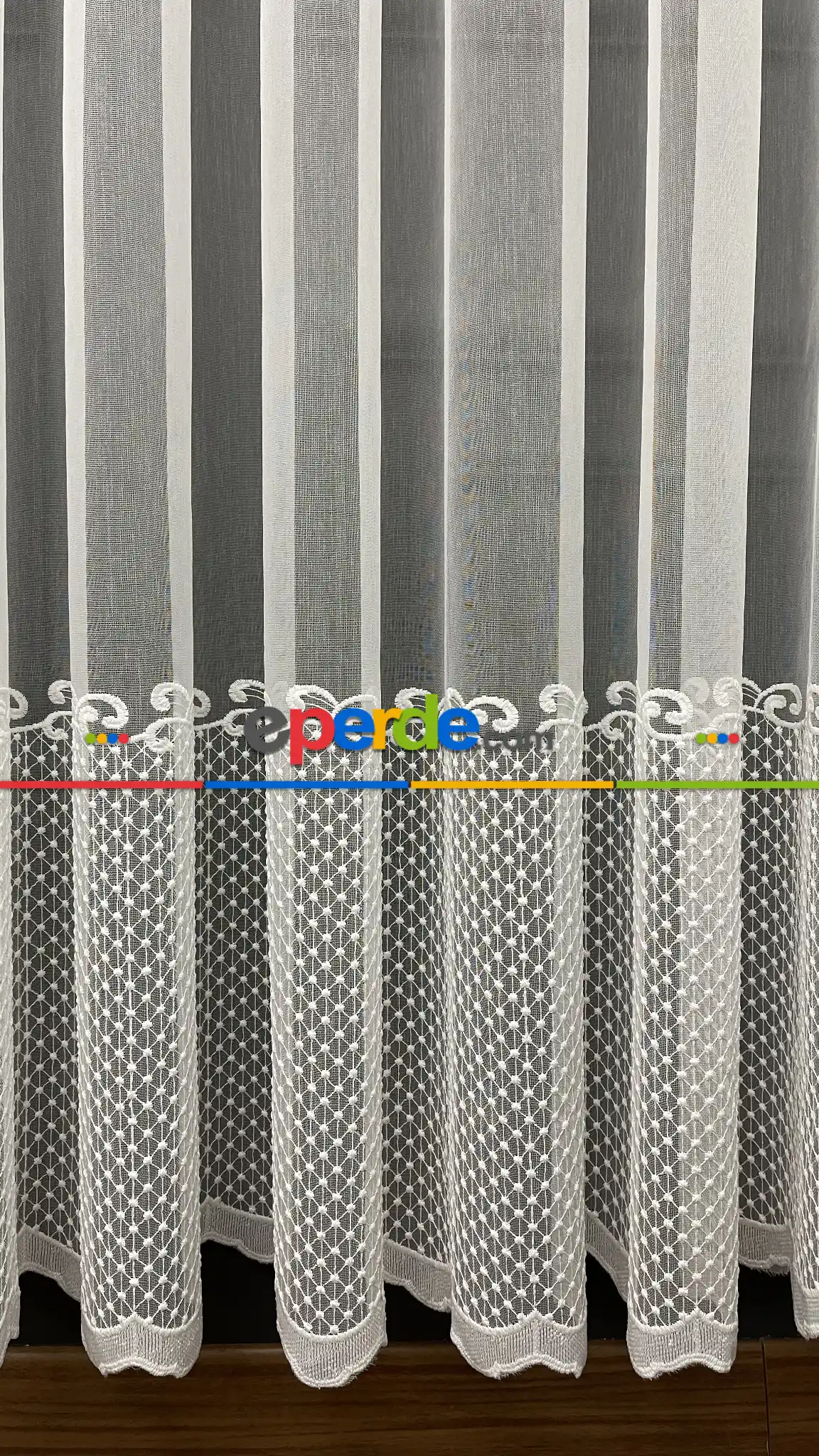 Salon - Trend Perde Modelleri 2023 Motif Desenli Nakışlı Tül Perde 01