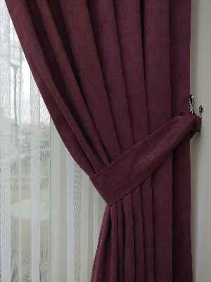 Mürdüm Düz Fon Perde 180cm En- Mürdüm