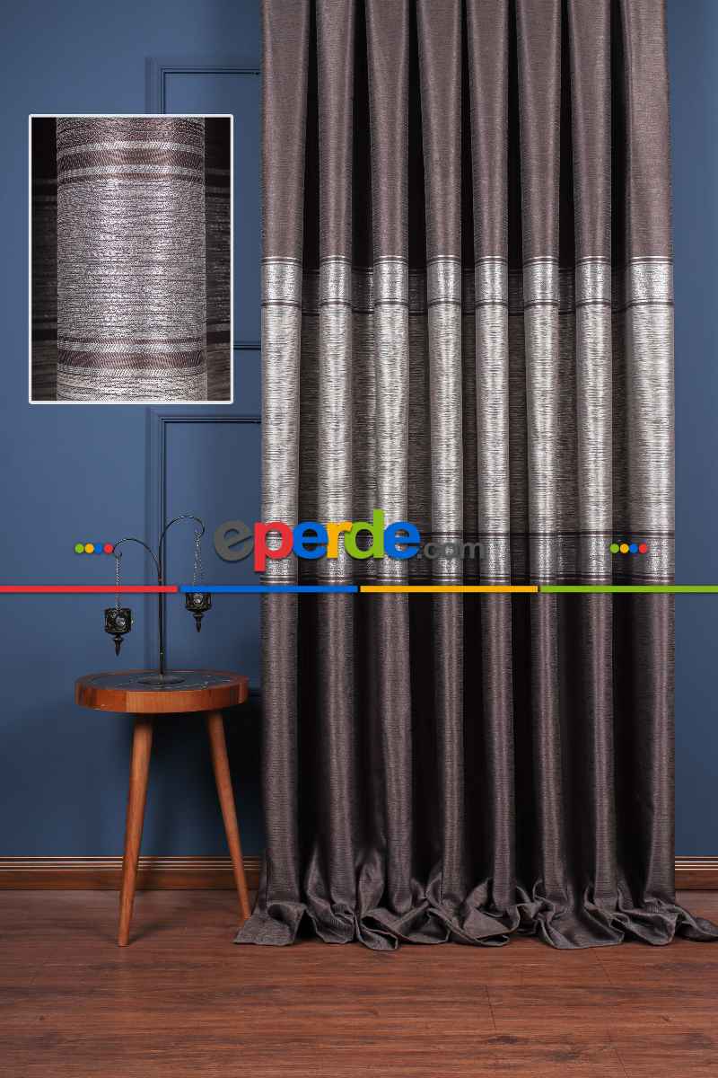 Yatak Odası - Füme - Gümüş Pano Fon Perde
