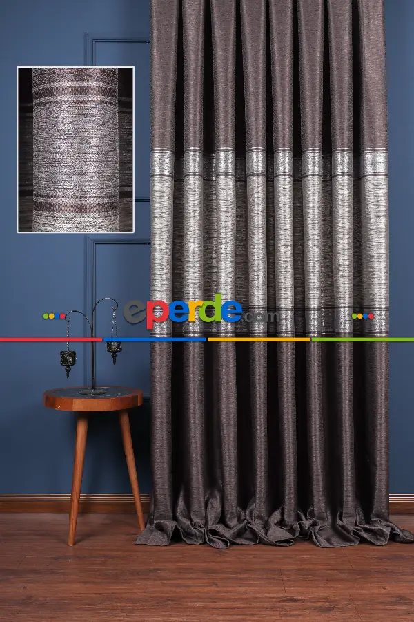 Yatak Odası - Füme - Gümüş Pano Fon Perde